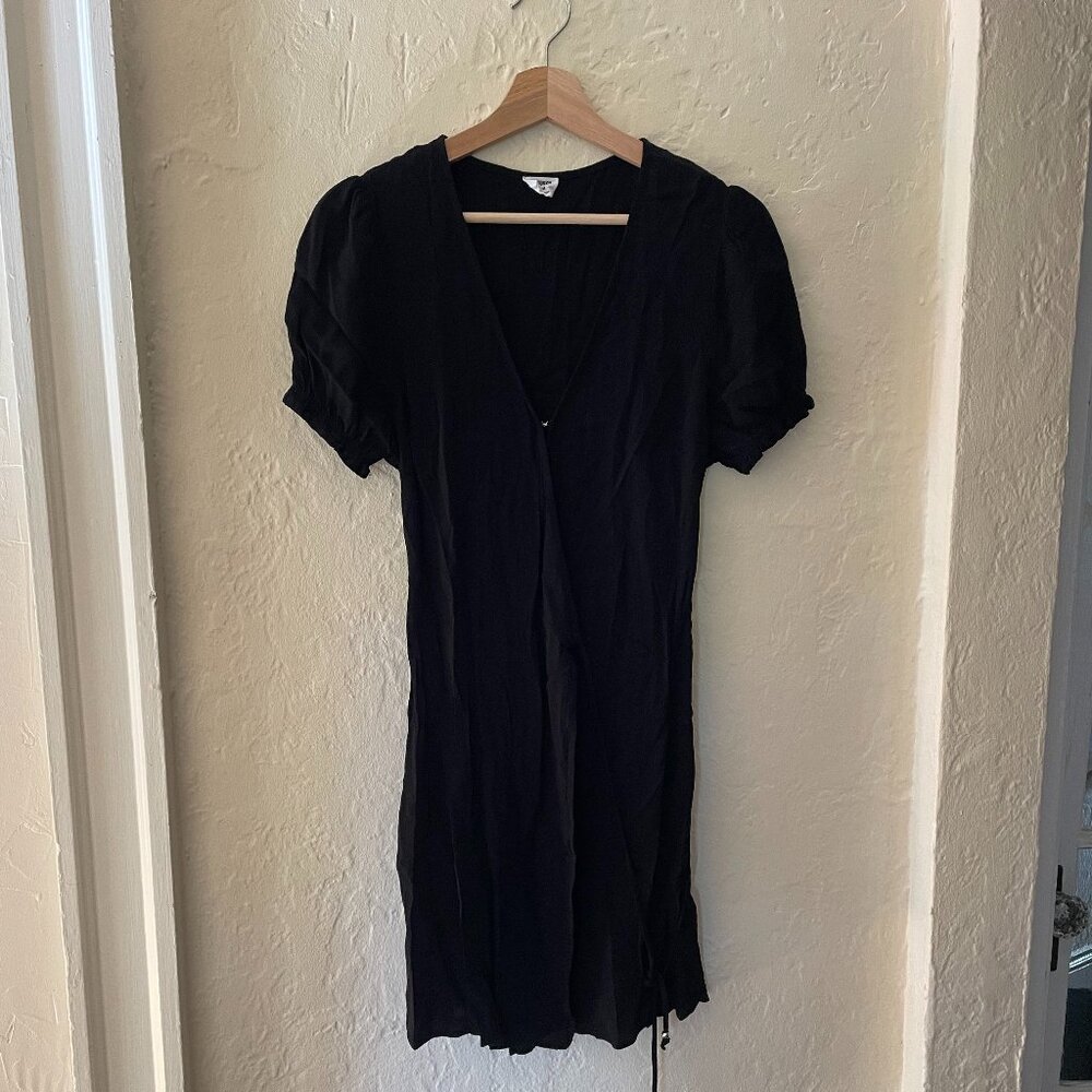 Cotton:on little black dress with tie waist wrap, Size Medium